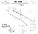 Page B Diagram and Parts List for BC2500LE Type 3 Weed Eater Trimmer
